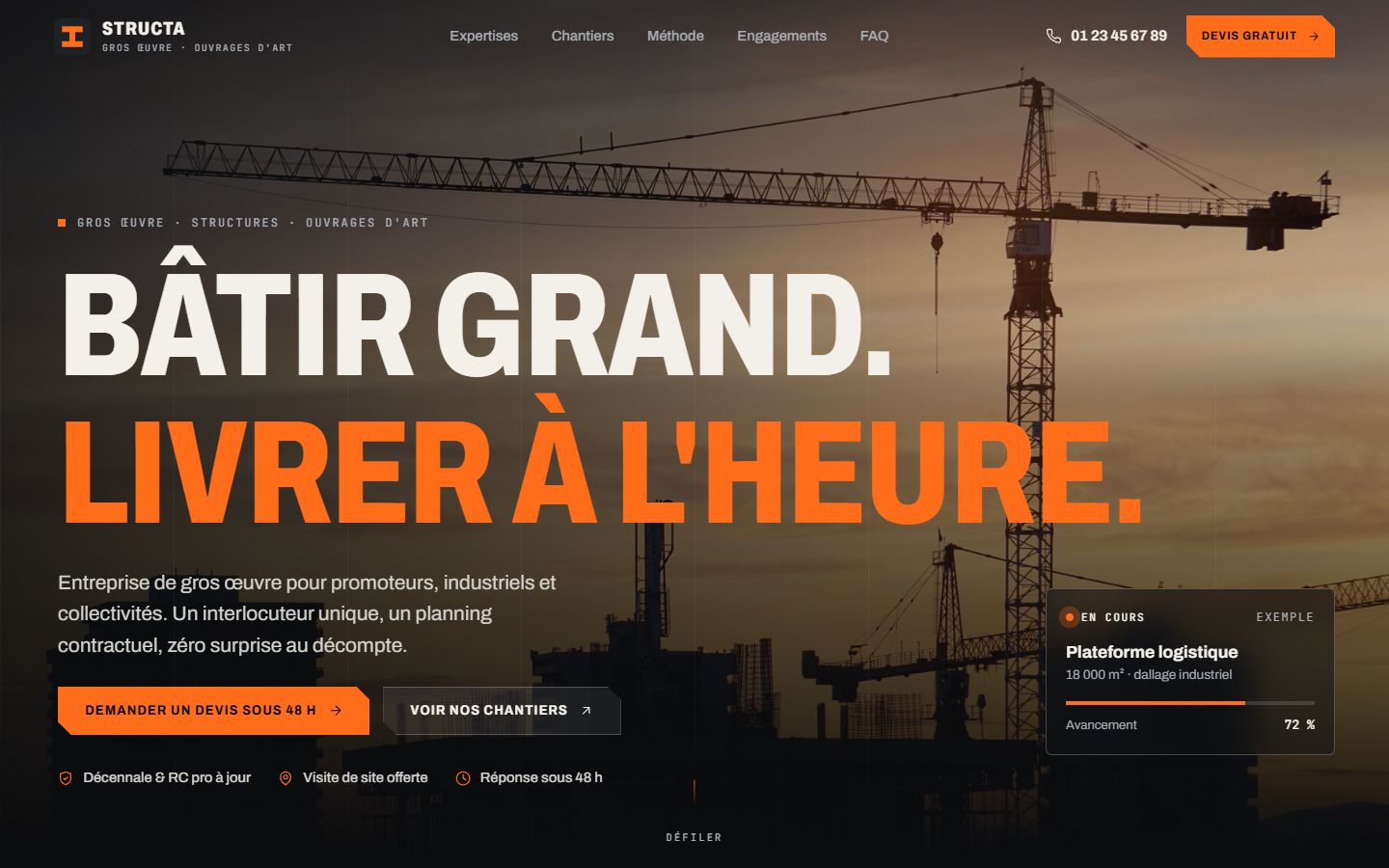 Aperçu du site STRUCTA